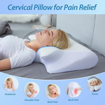 Load image into Gallery viewer, 2-in-1 Memory Foam Cervical Neck Pillow – Ergonomic Orthopedic Contour Support
