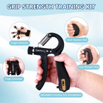 Load image into Gallery viewer, Grip Strength Trainer Kit – Hand, Finger &amp; Forearm Set
