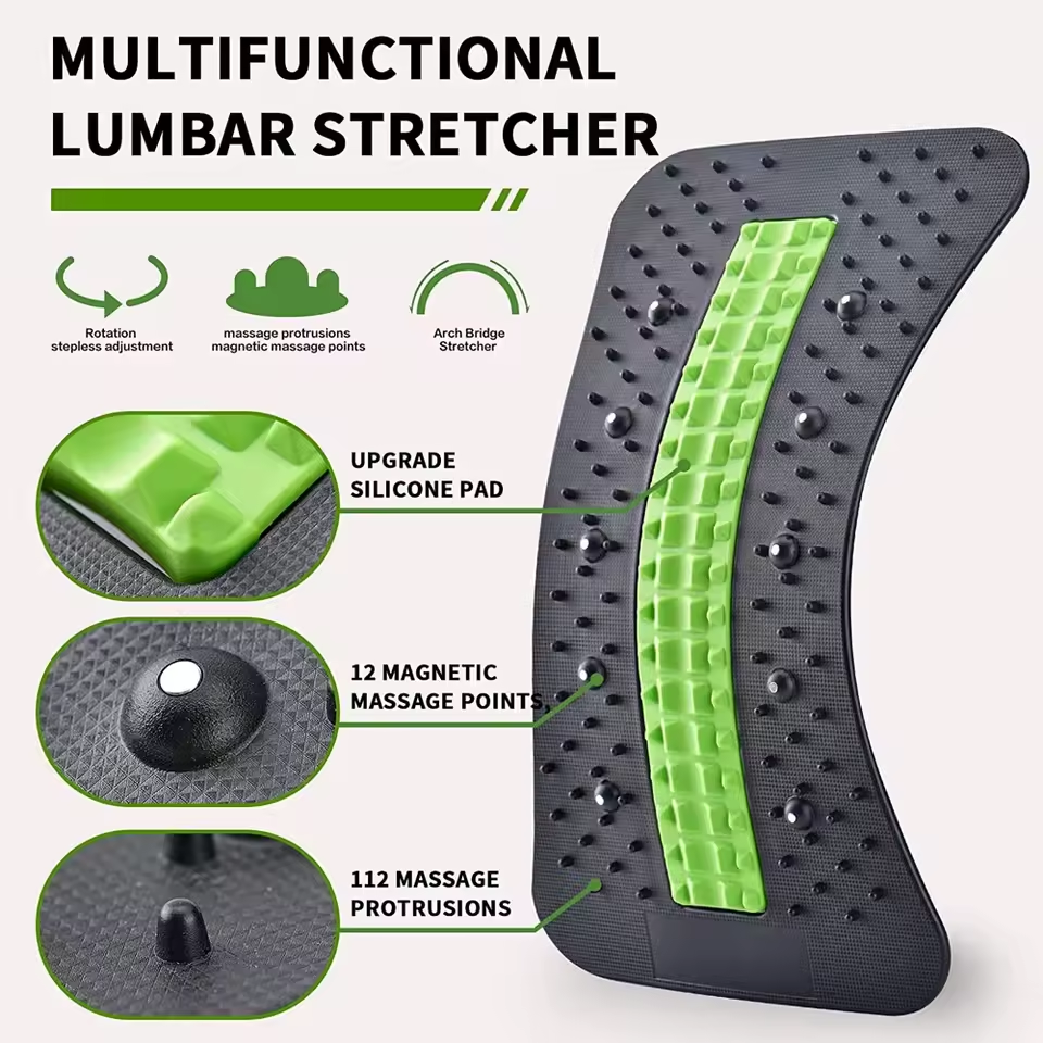 Adjustable Back Stretcher – Lumbar Support & Pain Relief