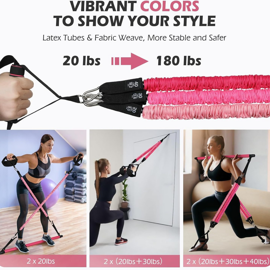 3-in-1 Pilates Stick Set – Stretch, Squat & Strengthen at Home