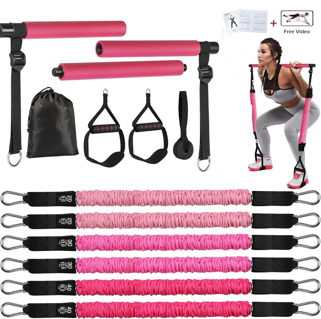 3-in-1 Pilates Stick Set – Stretch, Squat & Strengthen at Home