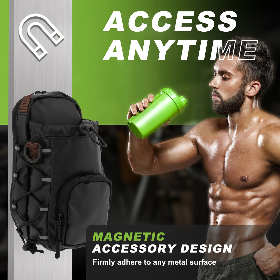Magnetic Gym Bottle Holder Bag – Strong Suction, Hands-Free