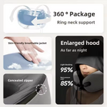 Load image into Gallery viewer, 🛫 U-Shaped Travel Pillow with Hood – Memory Foam Neck Support
