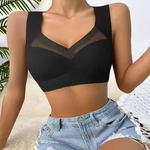 Load image into Gallery viewer, Breathable Push-Up Sports Bra – Mesh Padded Gym Top
