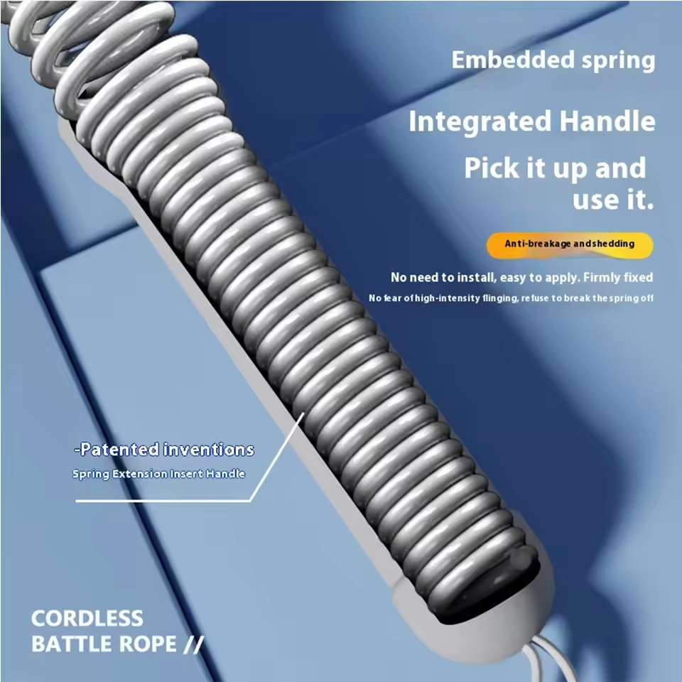 Cordless Battle Rope – Full-Body Home Workout Tool