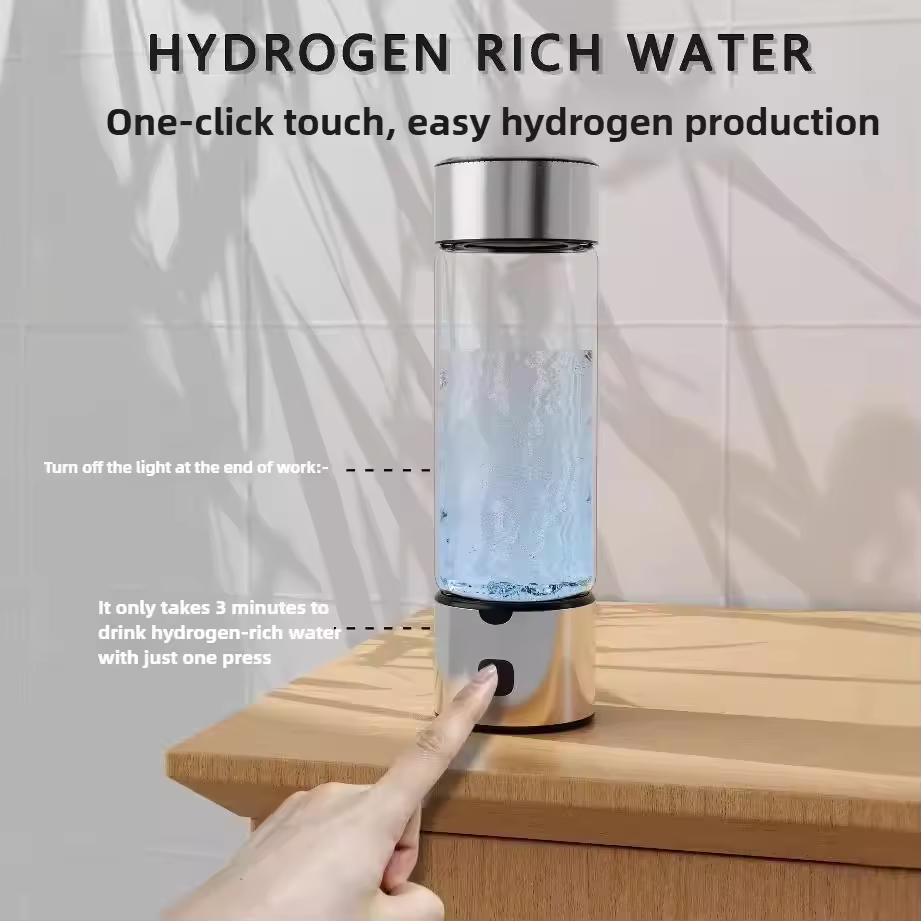 ⚡ Portable Hydrogen Water Bottle – 460ml with Titanium Filter