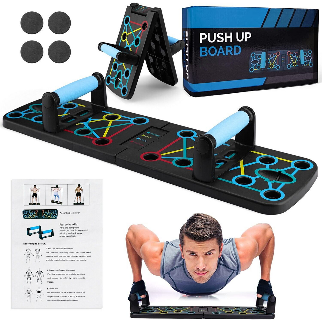 📱 Push-Up Board for Men & Women – Folding Full-Body Training System