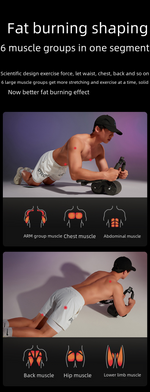 Load image into Gallery viewer, 🔥 Timed Ab Wheel Roller – Auto Rebound Core Trainer with Elbow Support
